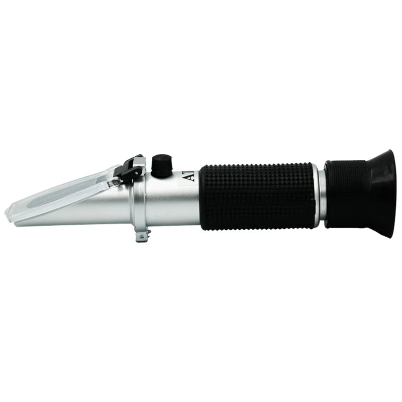 Handheld Brix & Salt Refractometer with ATC Dual Scale 0-32% Brix 0-28% Salt for Brine, Fruit, Beer