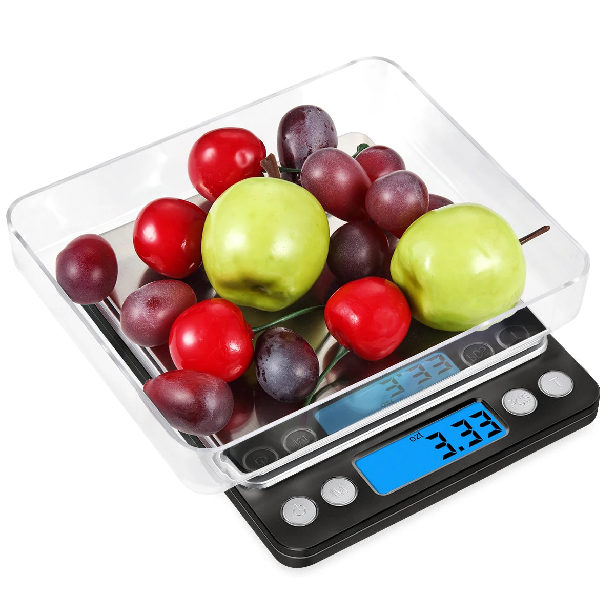 AMIR Digital Kitchen and Jewelry Scale 3kg/0.1g with Backlit LCD