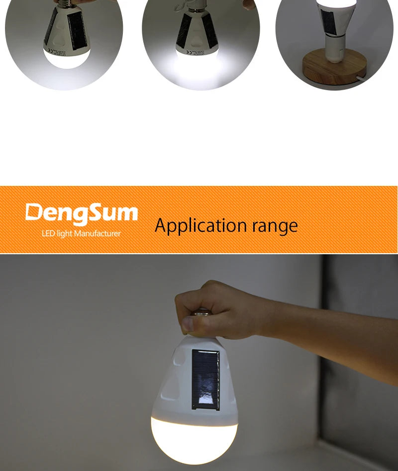 CowLost | rechargeable-led-bulb-e27-led-solar-lamp-7w-12w-85v-265v |12