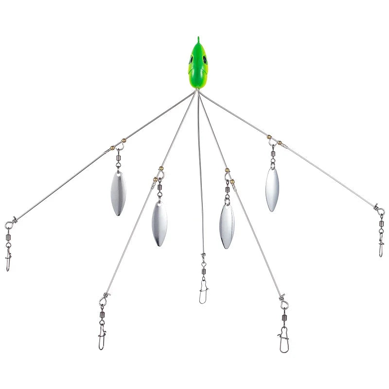 CowLost | sporting-goods-bassdash-5-arm-umbrella-fishing-lure-rig-alabama-rig-head-18g |35
