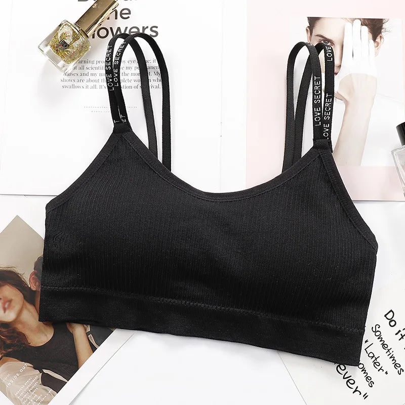CowLost | product_id-seamless-push-up-padded-bandeau-bra-with-letter-shoulder-strap-for-women |9