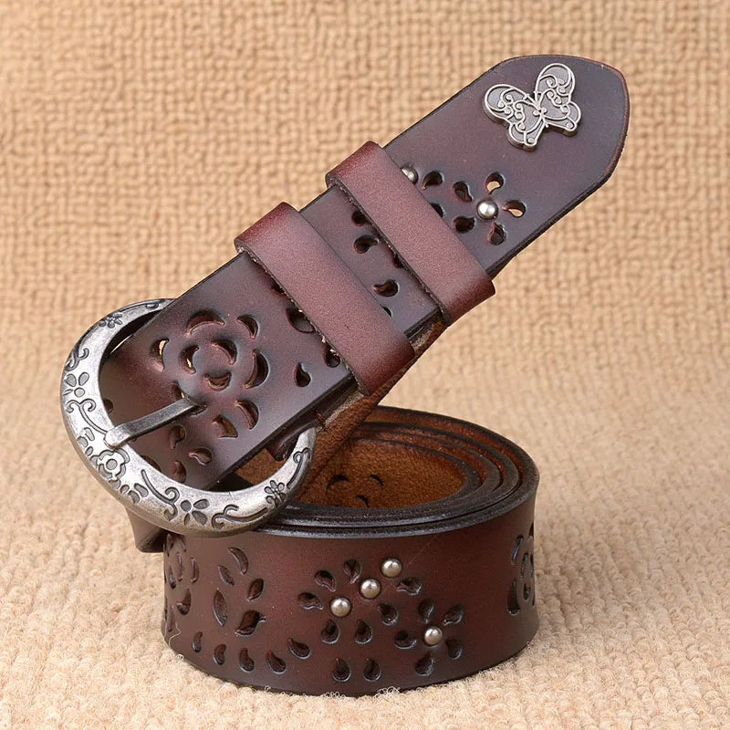 CowLost | women-belt-genuine-leather-bow-luxury-strap |4