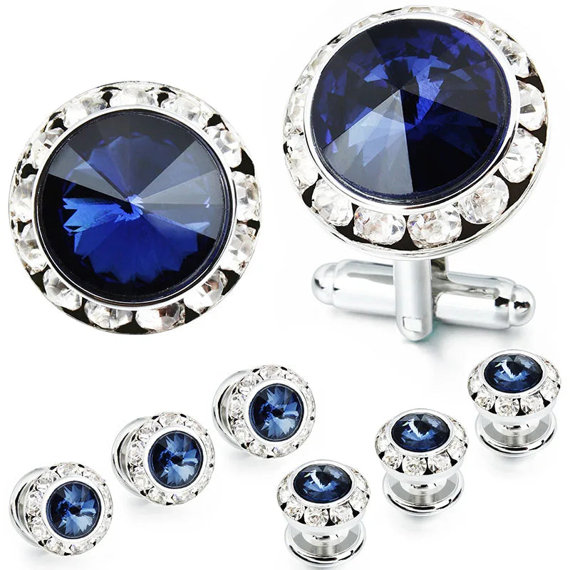 CowLost | clothing-accessories-hawson-royal-blue-gemstone-cufflinks-tuxedo-studs-set-for-men-formal-wear |36