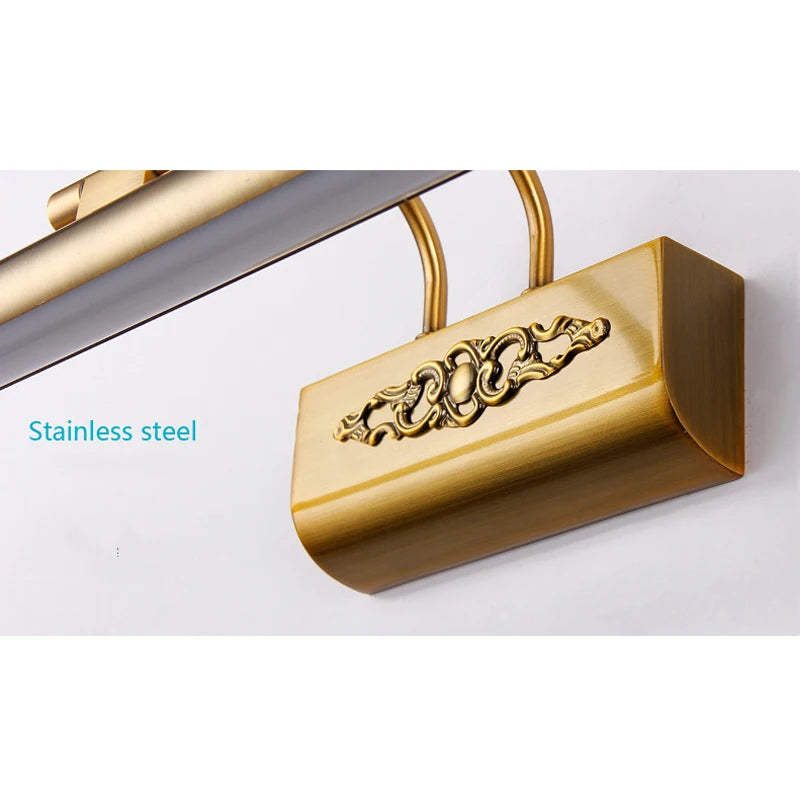 CowLost | product_id-golden-8w-500mm-bronze-led-bathroom-wall-light-european-mirror-lamp |6