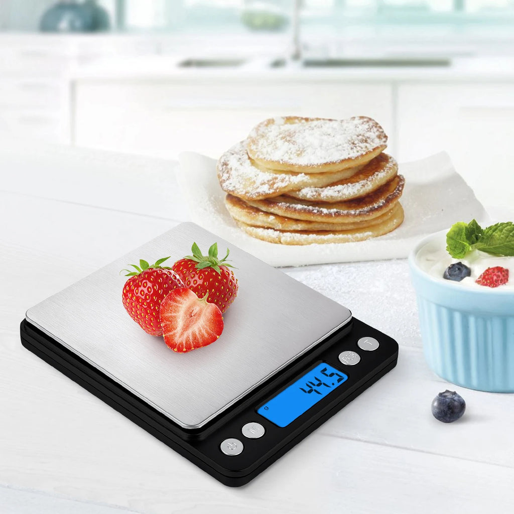 AMIR Digital Kitchen and Jewelry Scale 3kg/0.1g with Backlit LCD