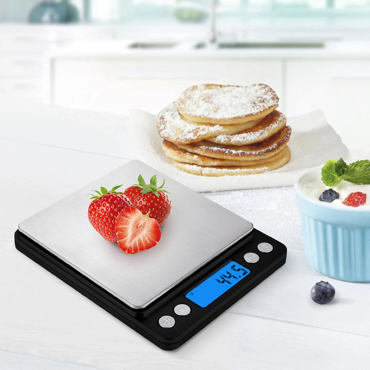 AMIR Digital Kitchen and Jewelry Scale 3kg/0.1g with Backlit LCD