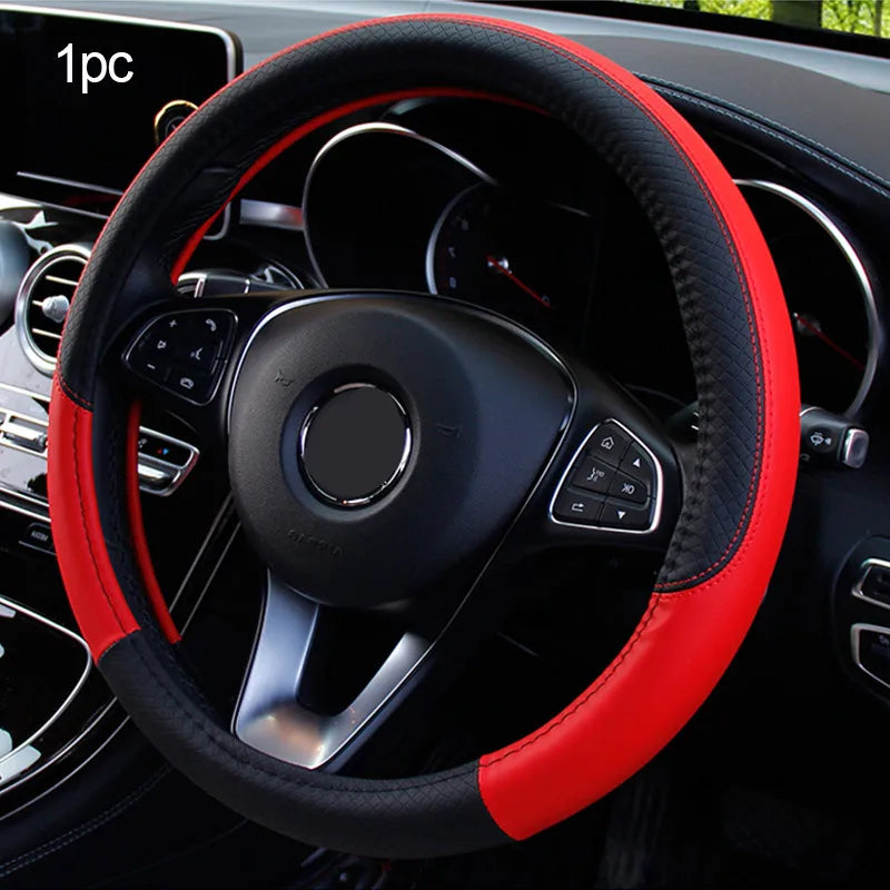 CowLost | seametal-leather-car-steering-wheel-cover-38cm |8