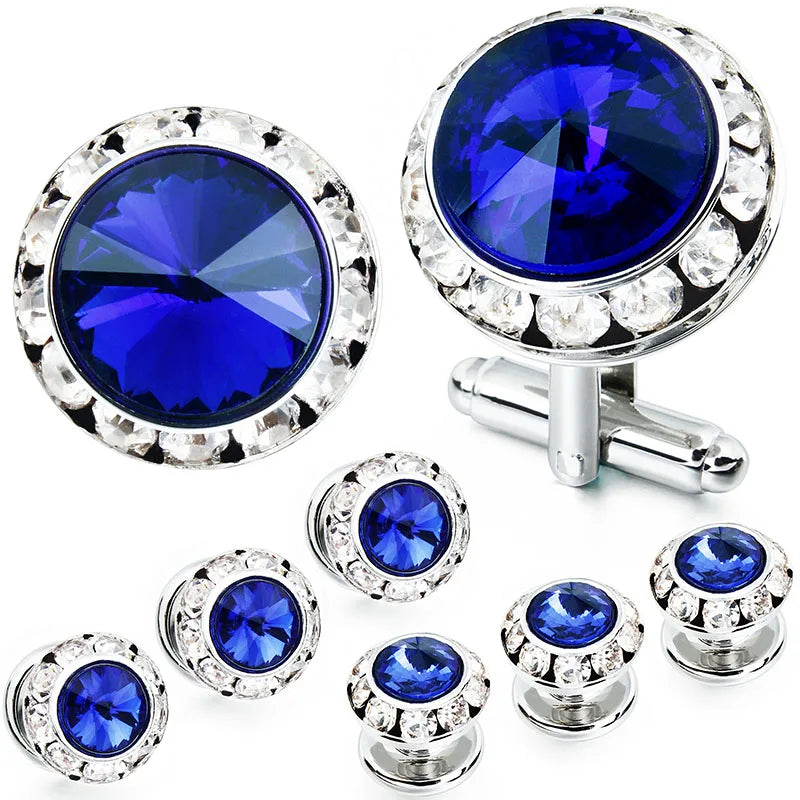 CowLost | clothing-accessories-hawson-royal-blue-gemstone-cufflinks-tuxedo-studs-set-for-men-formal-wear |34