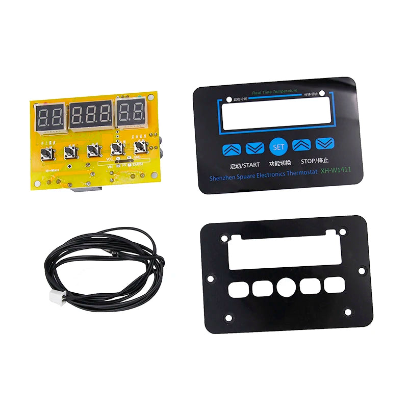 W1411 220V Heat Cool Thermostat Temperature Controller with Timer Switch