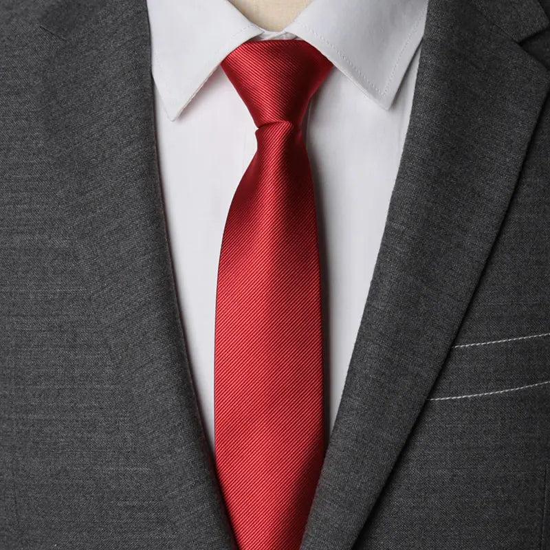 CowLost | men-necktie-zipper-lazy-tie-fashion-solid-6cm |7