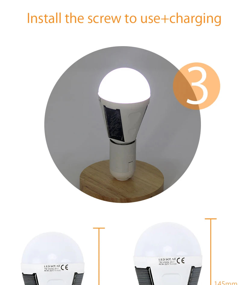 CowLost | rechargeable-led-bulb-e27-led-solar-lamp-7w-12w-85v-265v |10