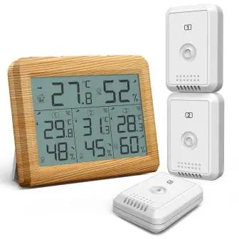 ORIA Digital Wireless Hygrometer Thermometer LCD Indoor Outdoor Temperature Humidity Monitor with Remote Sensor