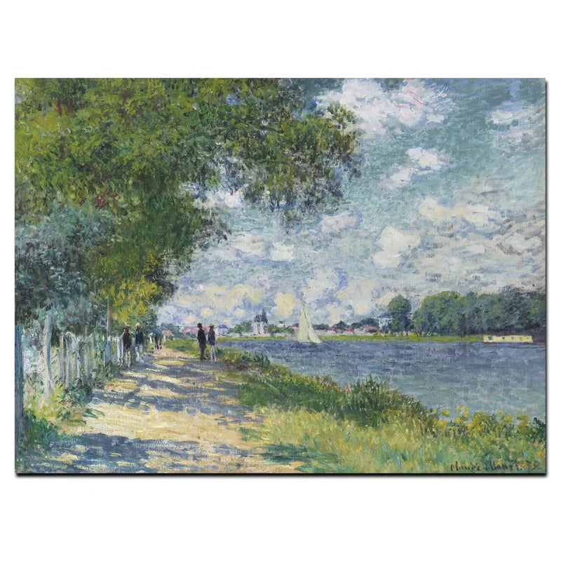 CowLost | hd-print-claude-monet-seine-in-argenteuil-impressionist-landscape-oil-painting-on-canvas |3