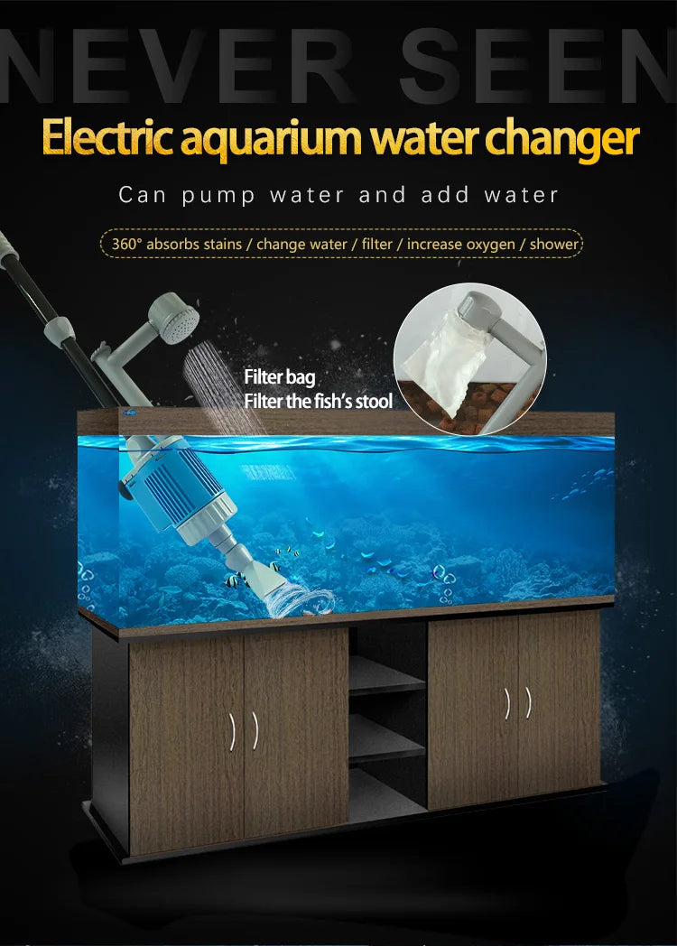 CowLost | sporting-goods-20-28w-electric-aquarium-water-change-pump-for-fish-tank-cleaning |10