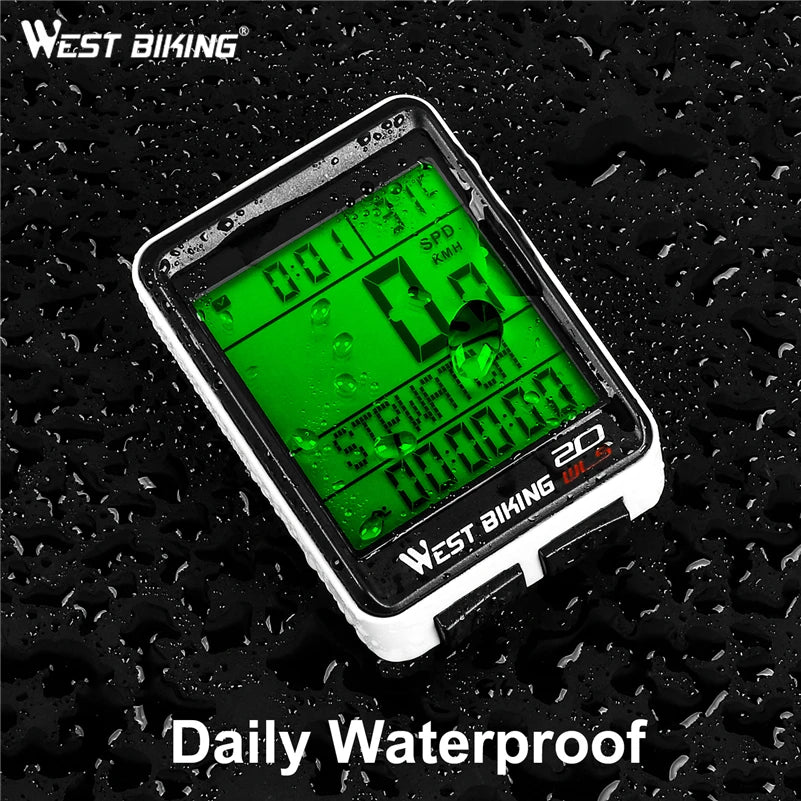 CowLost | west-biking-led-waterproof-bicycle-computer-wireless-5-language-cycling-bike-odometer-stopwatch-speedometer-2-1in-bike-computer |8