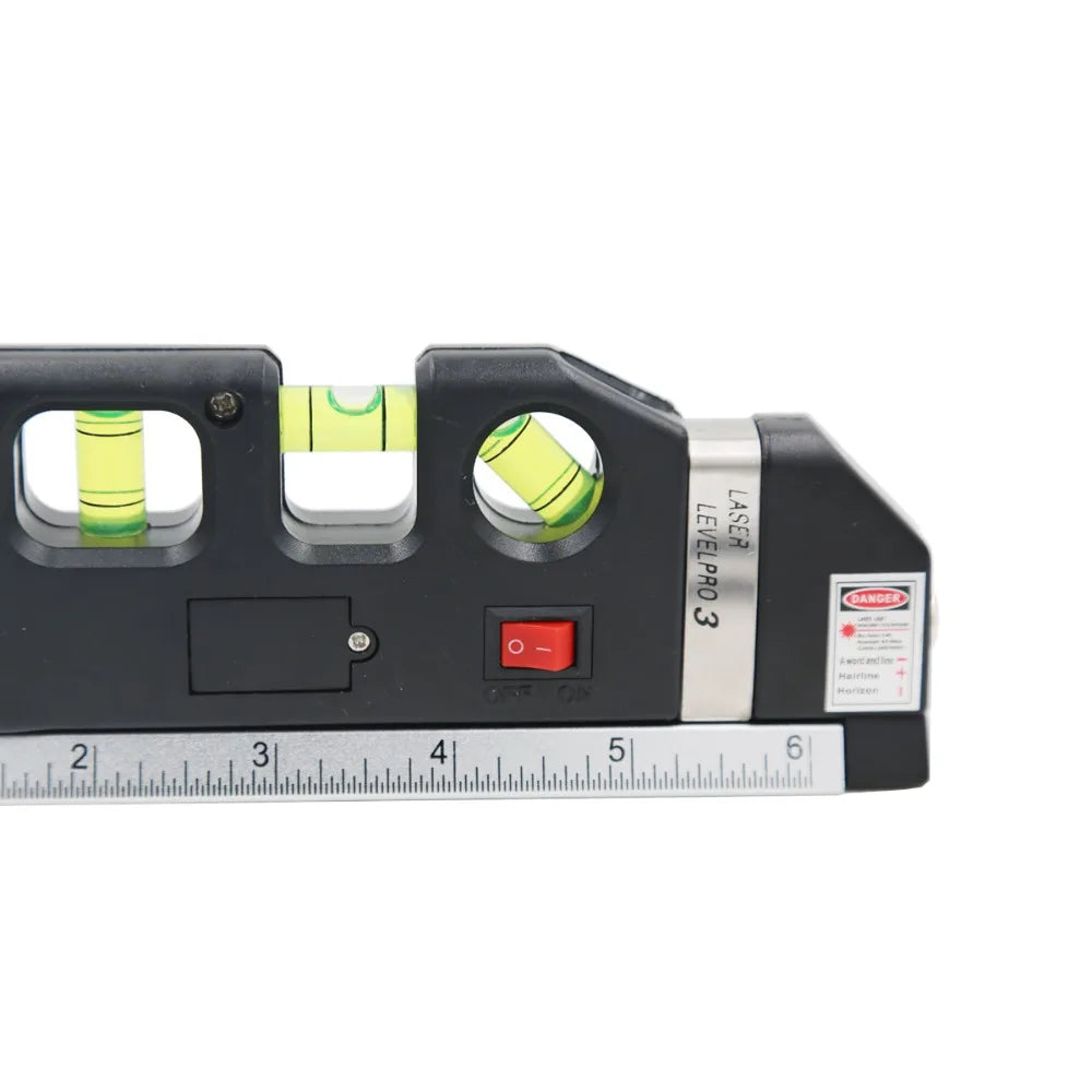Multipurpose Vertical & Horizontal Laser Level Tape Measure Ruler Cross Line Aligner