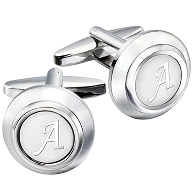 CowLost | clothing-accessories-hawson-classic-metal-mens-cufflinks-a-z-initials-set |25