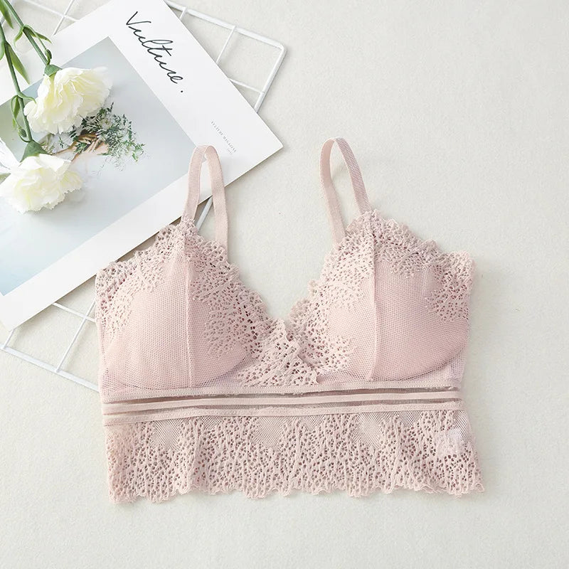 CowLost | product_id-lace-v-neck-bralette-crop-top-sexy-womens-lingerie-tank-bra |3