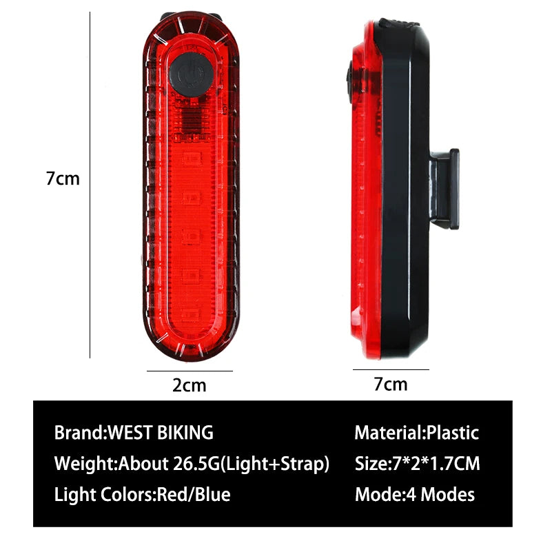 CowLost | west-biking-front-bicycle-light-usb-rechargeable-led-bike-light-waterproof-cycling-headlight-climbing-safety-flashlight-lamps |25