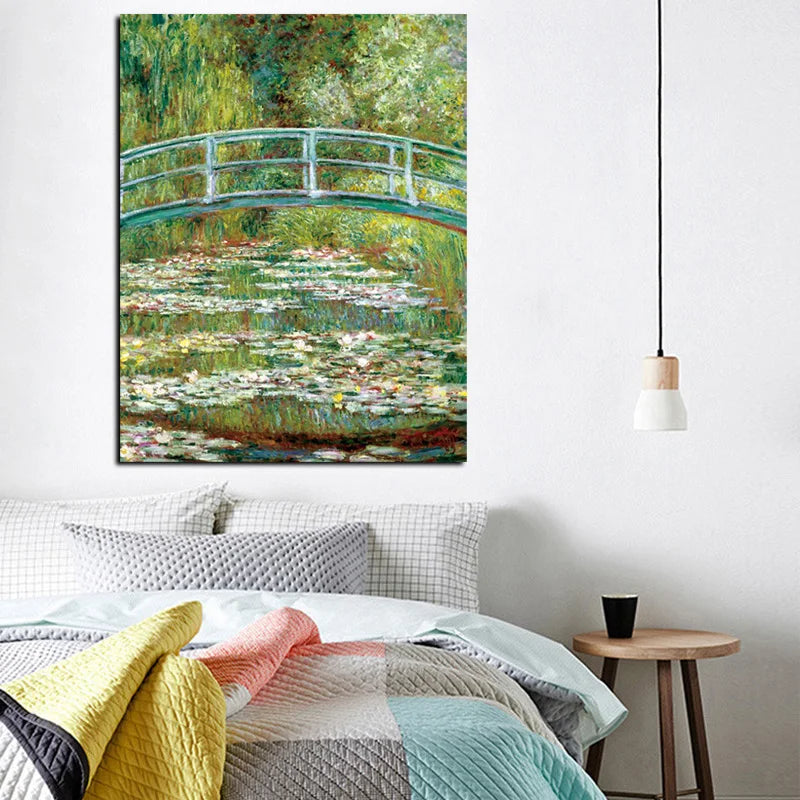 CowLost | print-claude-monet-water-lilies-and-japanese-bride-oil-painting-on-canvas |2