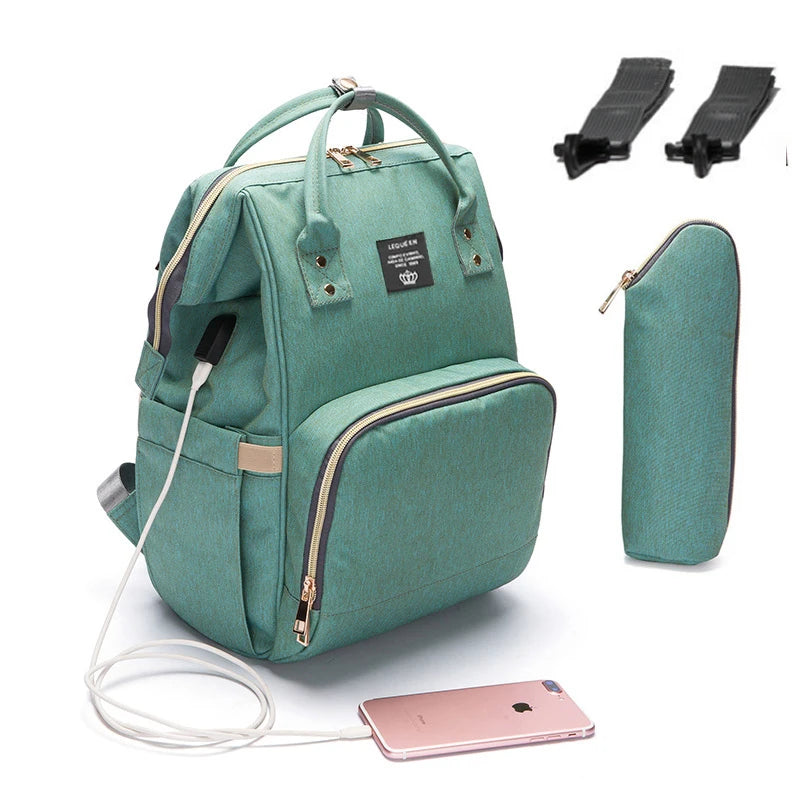 CowLost | baby-diaper-bag-with-usb-interface-large-capacity-waterproof |1