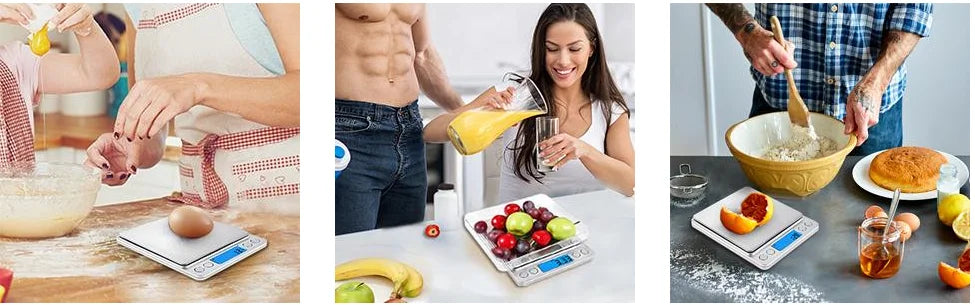 AMIR Mini Digital Kitchen Scale 500g/0.01g Stainless Steel LCD Display