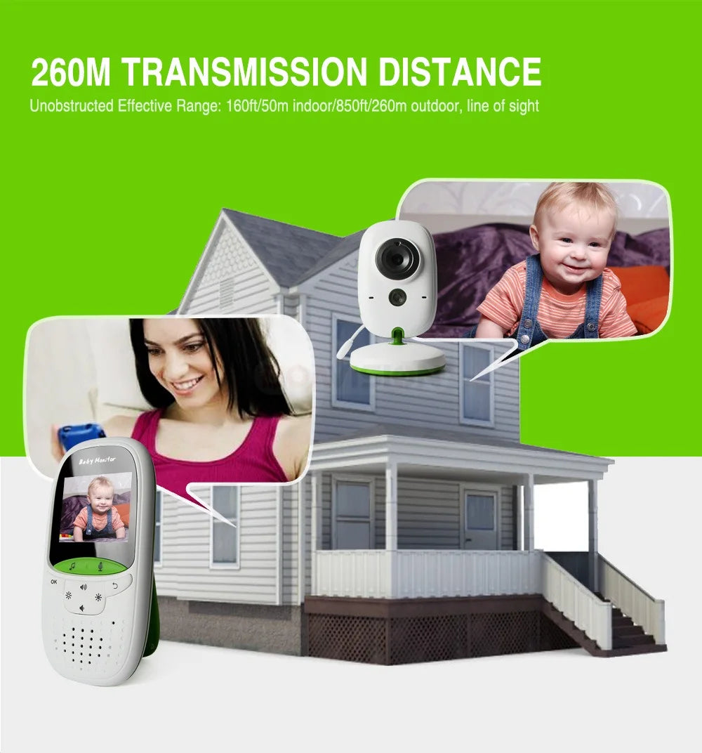 CowLost | baby-monitor-vb602-ir-night-vision-temperature-monitor-lullabies-intercom-vox-mode-video-baby-camera-walkie-talkie-babysitter |9