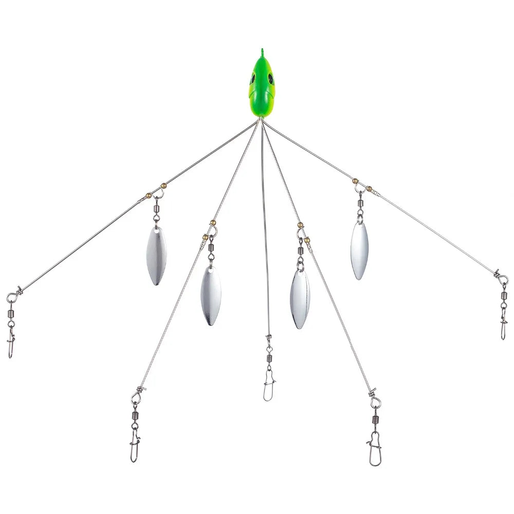CowLost | sporting-goods-bassdash-5-arm-umbrella-fishing-lure-rig-alabama-rig-head-18g |10