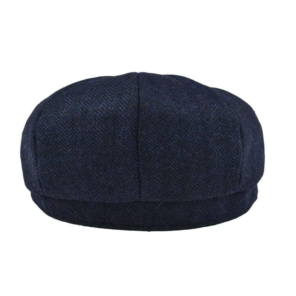 CowLost | botvela-wool-tweed-newsboy-cap-herringbone |4