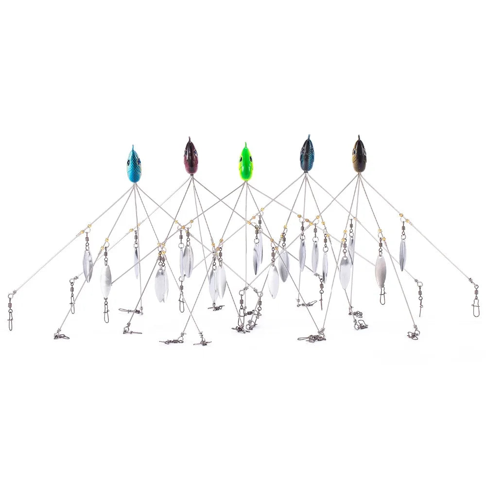 CowLost | sporting-goods-bassdash-5-arm-umbrella-fishing-lure-rig-alabama-rig-head-18g |16