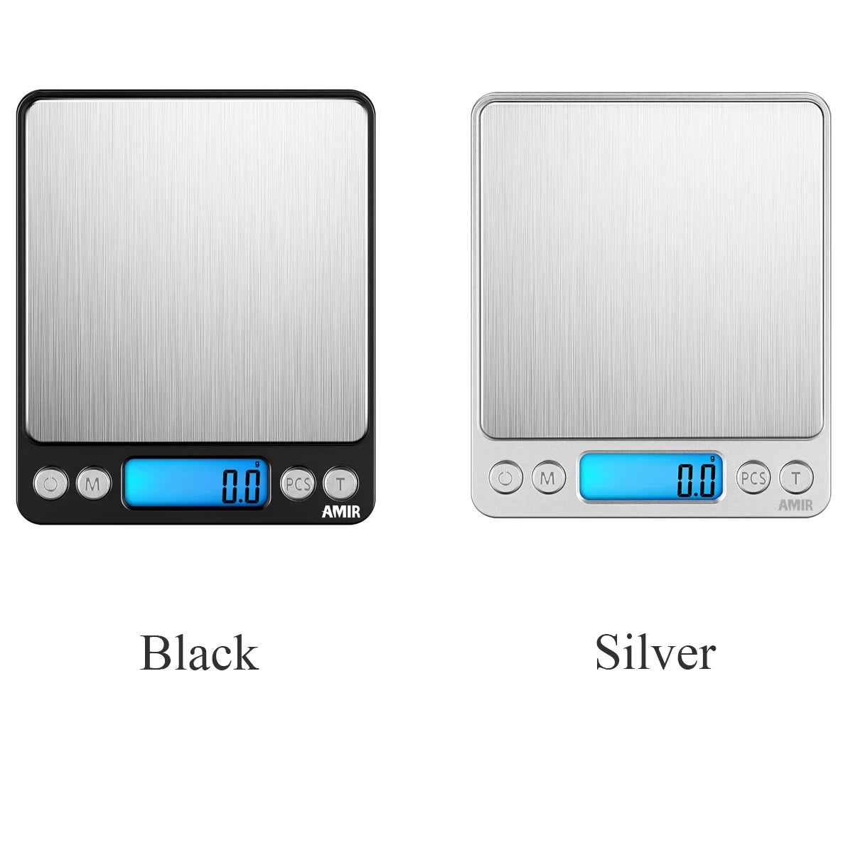 AMIR Digital Kitchen and Jewelry Scale 3kg/0.1g with Backlit LCD