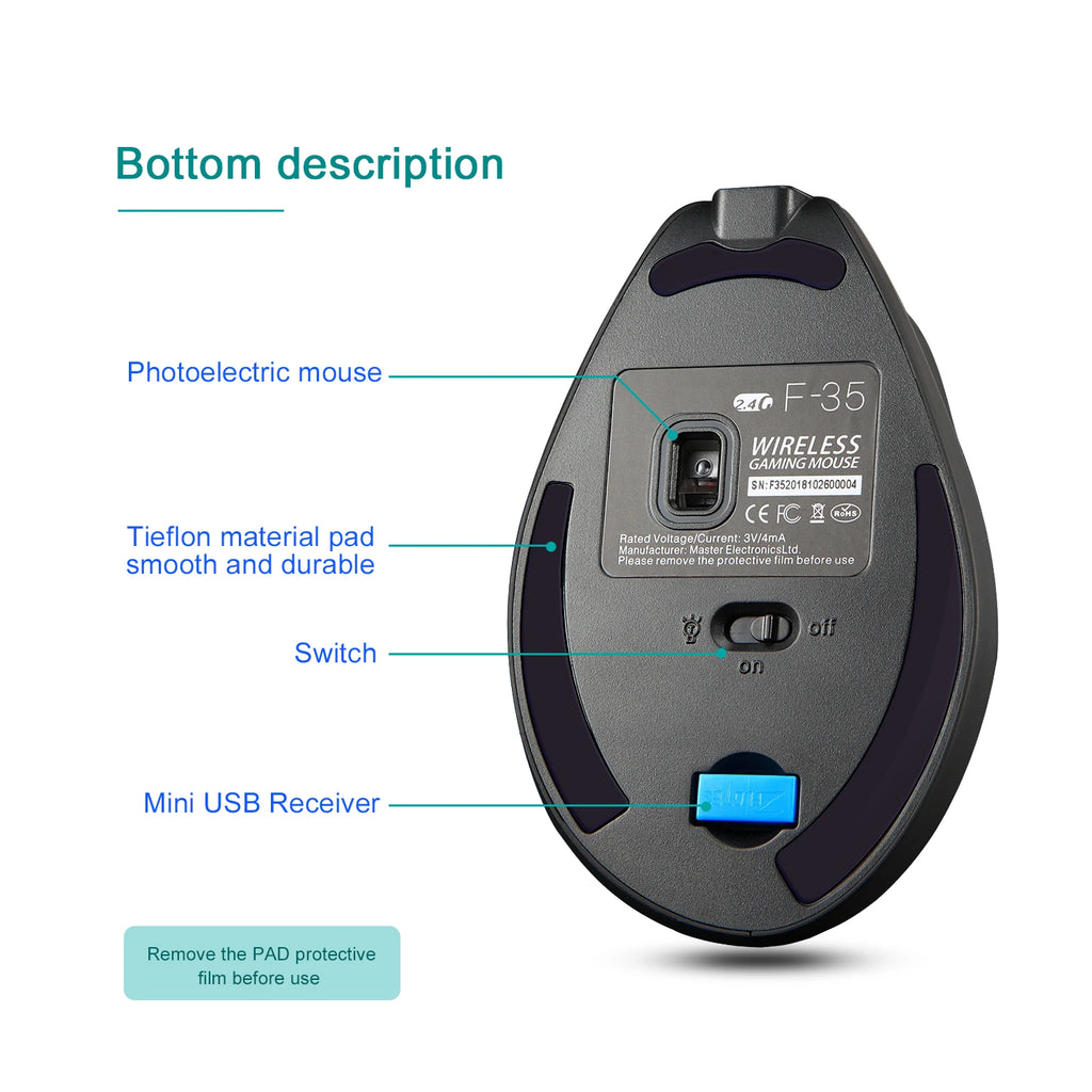 CowLost | lefon-wireless-vertical-mouse-rechargeable-ergonomic-mouse-rgb-optical-usb-game-mice-for-windows-mac-2400-dpi-2-4g-for-pubg-lol |12