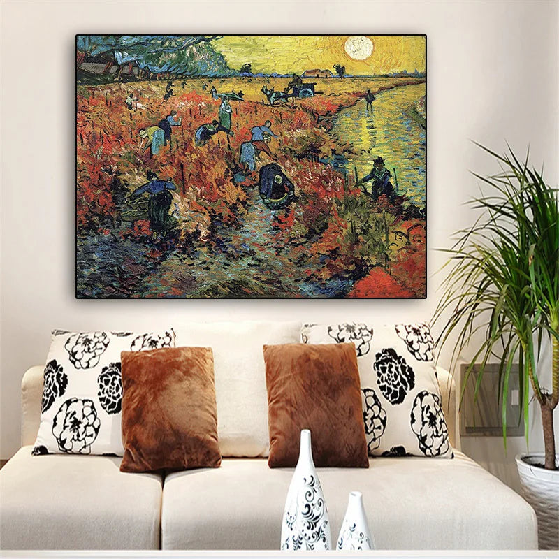 CowLost | harvest-at-la-crau-by-van-gogh-landscape-oil-painting-reproductions-on-canvas |22