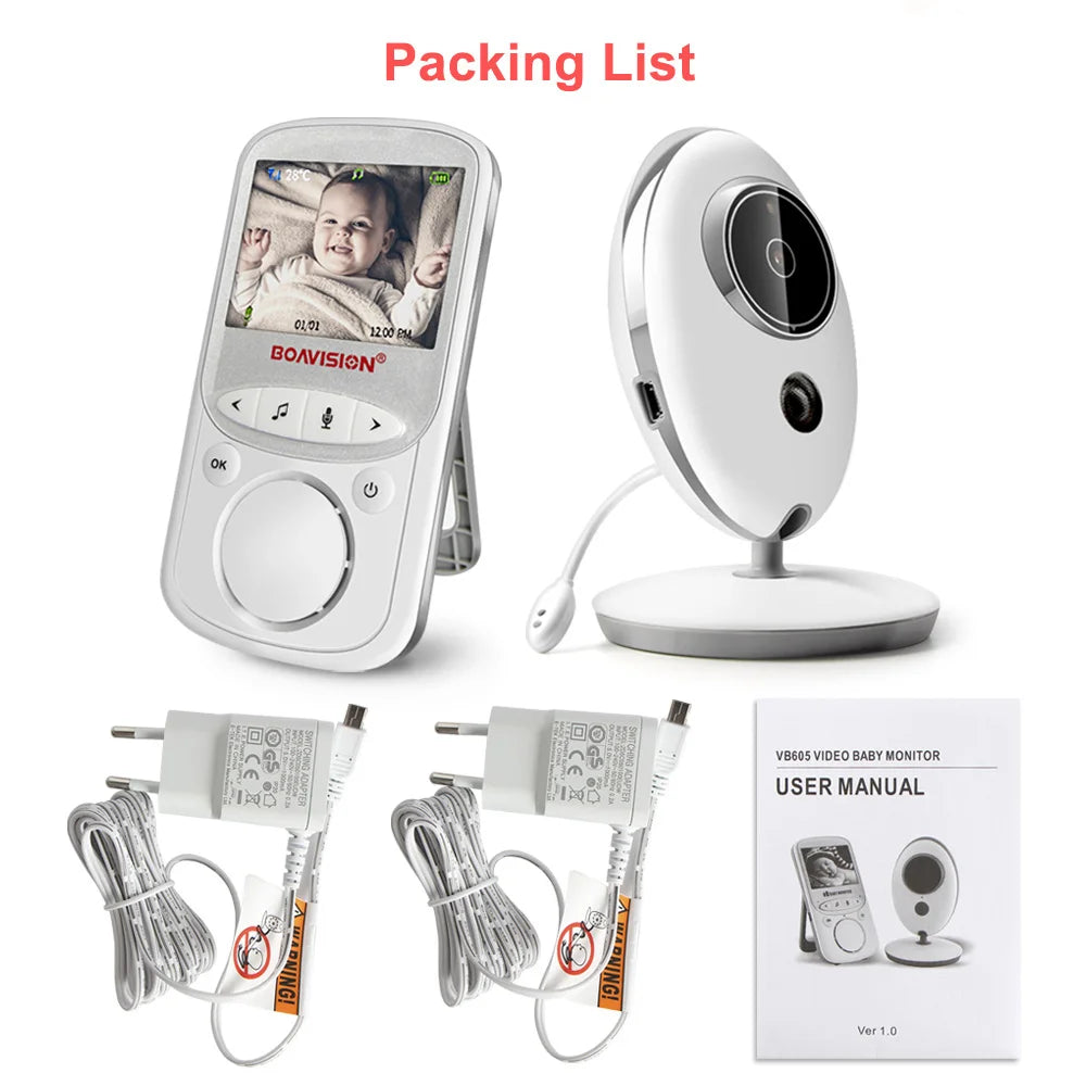 CowLost | wireless-lcd-audio-video-baby-monitor-vb605-radio-nanny-music-intercom-ir-24h-portable-baby-camera-baby-walkie-talkie-babysitter |6