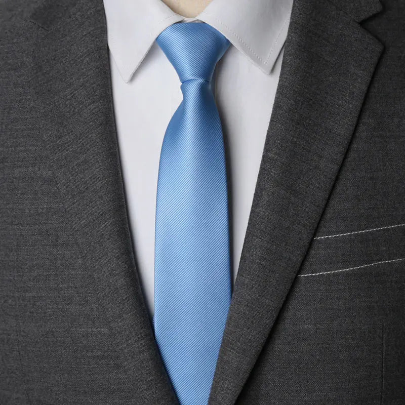 CowLost | men-necktie-zipper-lazy-tie-fashion-solid-6cm |10