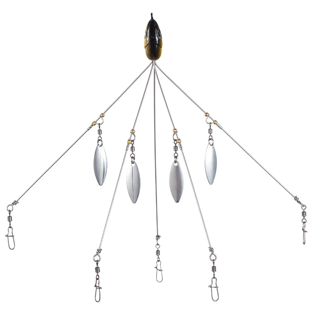 CowLost | sporting-goods-bassdash-5-arm-umbrella-fishing-lure-rig-alabama-rig-head-18g |11