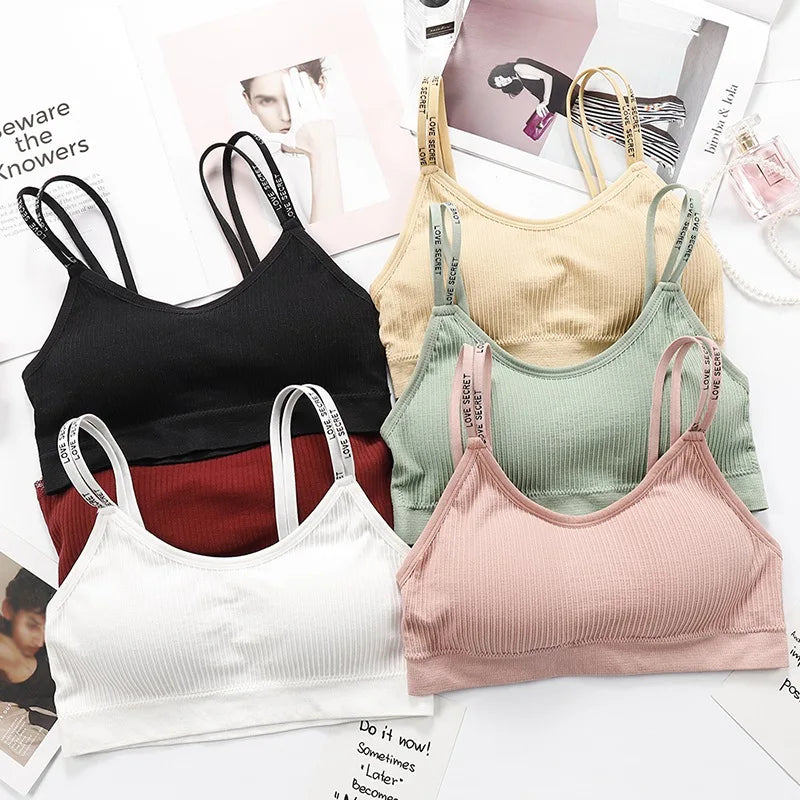 CowLost | product_id-seamless-push-up-padded-bandeau-bra-with-letter-shoulder-strap-for-women |8
