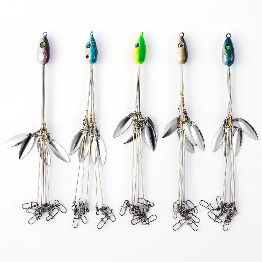CowLost | sporting-goods-bassdash-5-arm-umbrella-fishing-lure-rig-alabama-rig-head-18g |12