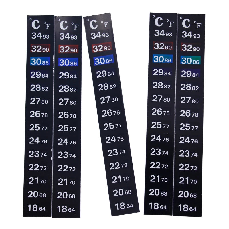 Change Color Thermometer Strip Adhesive Stick-on for Aquarium Fish Tank 1-5pcs Lot