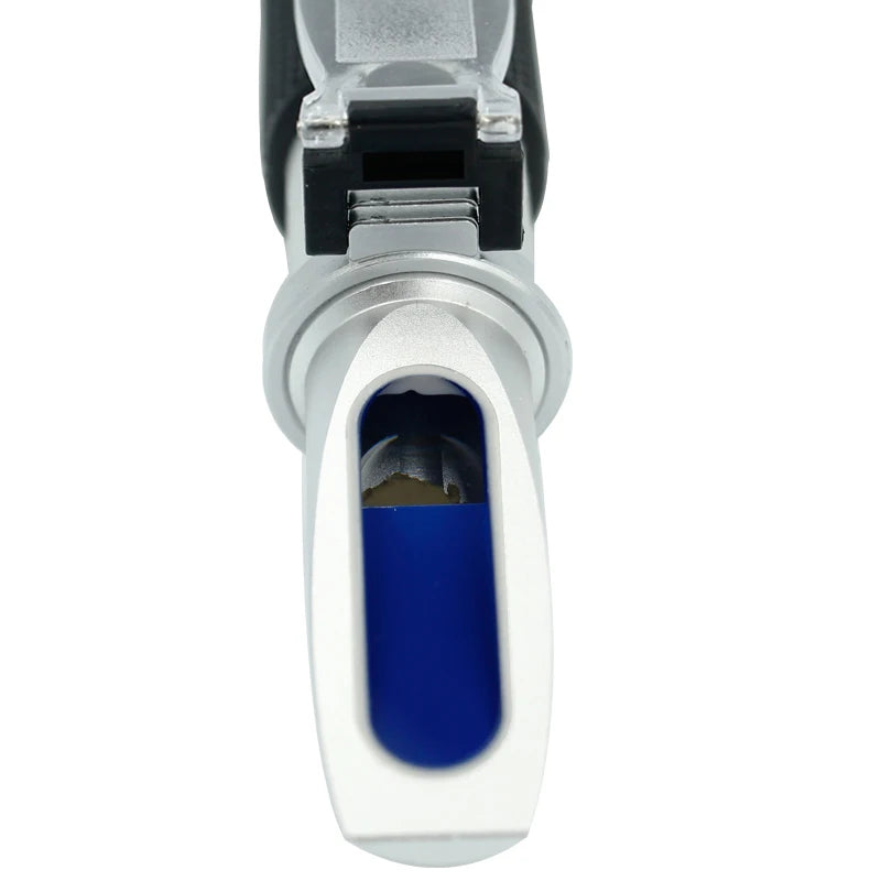 Handheld Brix & Salt Refractometer with ATC Dual Scale 0-32% Brix 0-28% Salt for Brine, Fruit, Beer