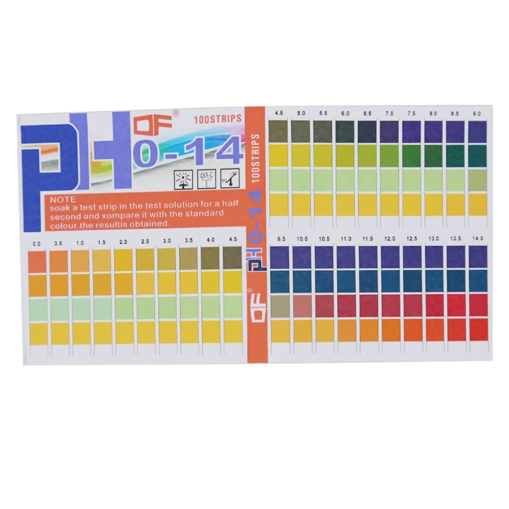 PH 0-14 Test Paper Litmus Strips 80 PCS for Saliva, Urine, Water, Soil Testing