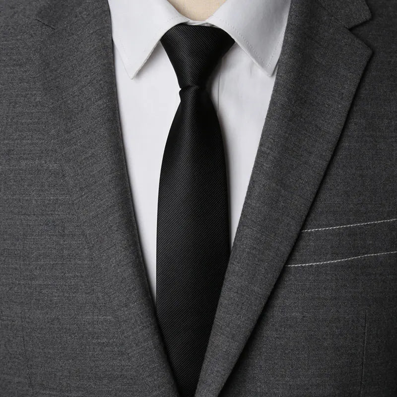CowLost | men-necktie-zipper-lazy-tie-fashion-solid-6cm |13