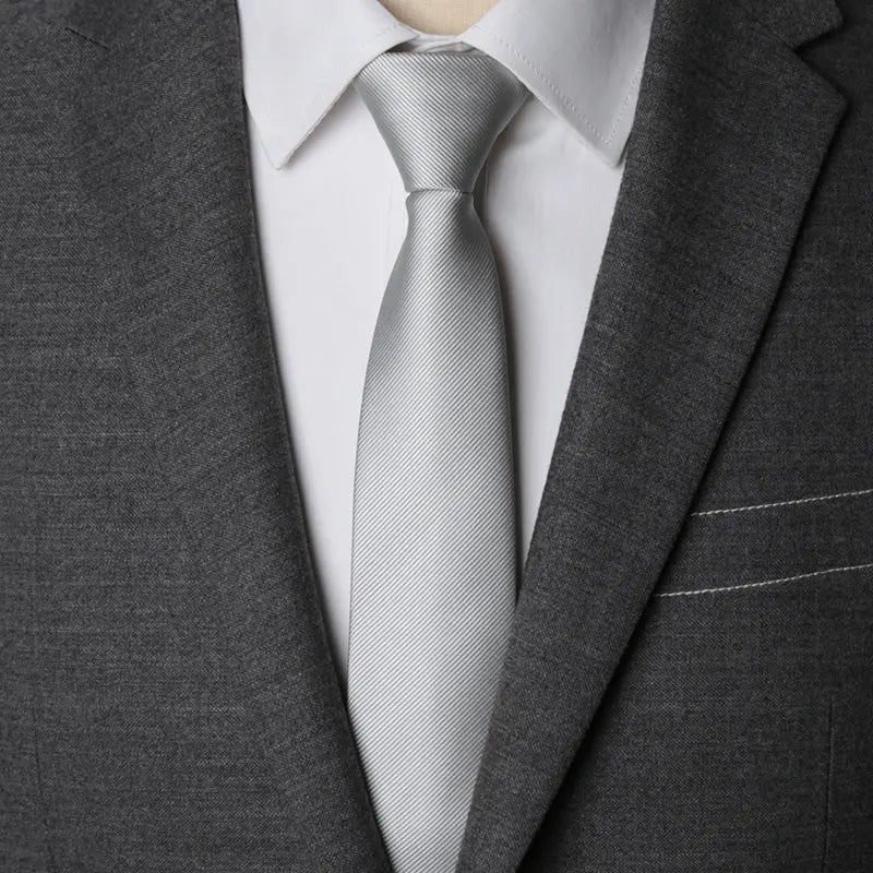 CowLost | men-necktie-zipper-lazy-tie-fashion-solid-6cm |8