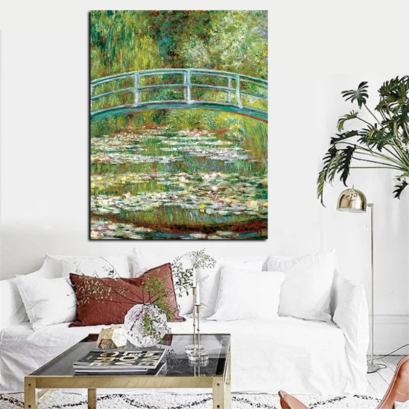 CowLost | print-claude-monet-water-lilies-and-japanese-bride-oil-painting-on-canvas |1