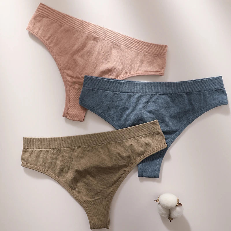 CowLost | product_id-3pcs-womens-seamless-breathable-soft-g-string-thong-panties |1