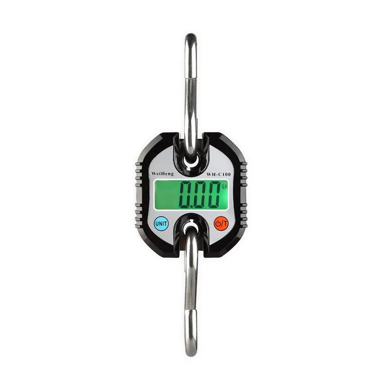 300kg Heavy Duty Electronic Digital Crane Scale 50g Accuracy Stainless Steel Hook LCD Display