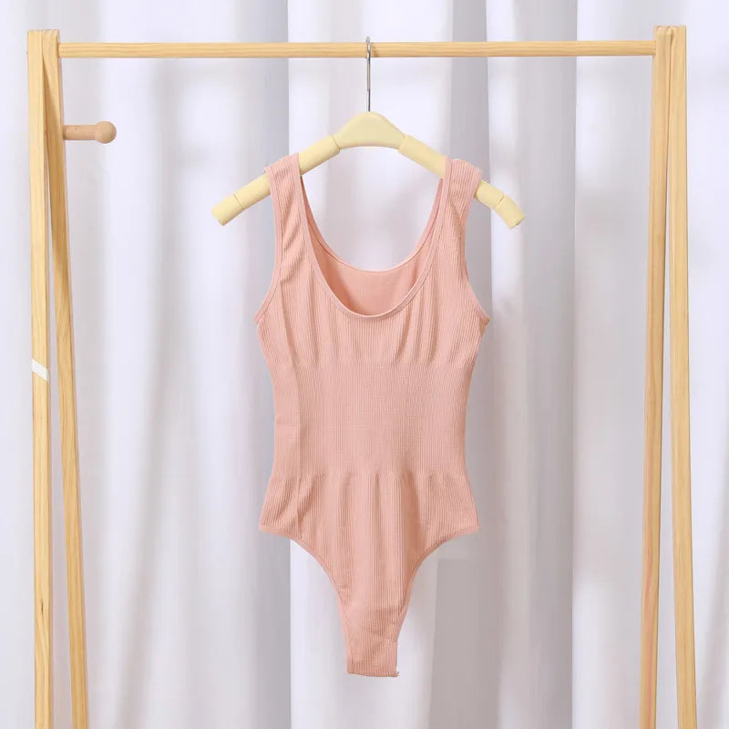 CowLost | product_id-women-seamless-tummy-control-slimming-thong-bodysuit-with-u-back |16