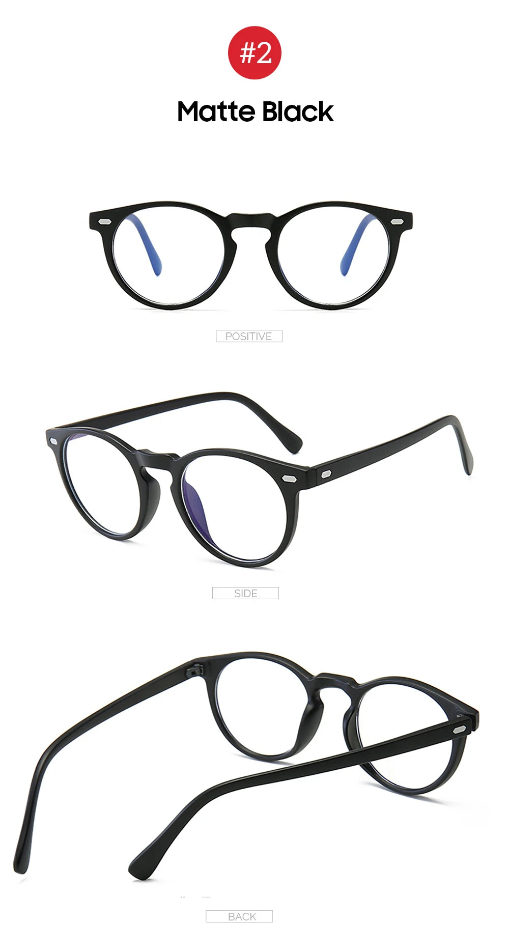 CowLost | uncategorized-vivibee-matte-black-frame-blue-light-blocking-glasses-unisex-square |16