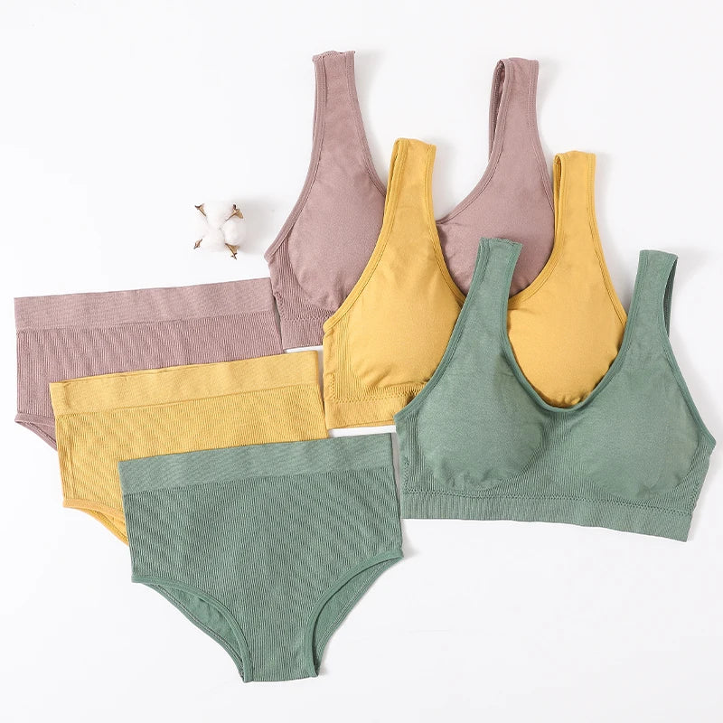 CowLost | product_id-seamless-push-up-bra-set-with-high-waist-panties-and-cropped-bralette-lingerie-for-women |8