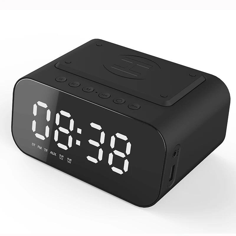 ORIA Digital Alarm Clock Bluetooth Speaker FM Radio Wireless USB Fast Charger